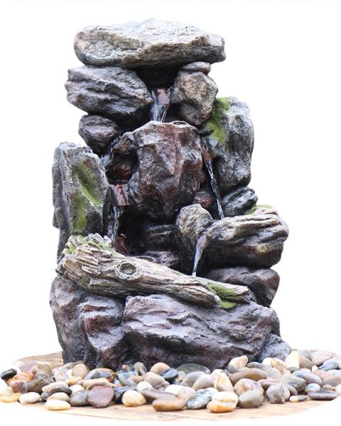 Modern Customize Size Landscaping Rock Outdoor Fountain With Lights