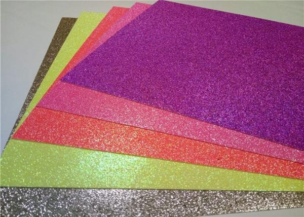 Heat - Resistant Sticky Back Glitter Paper , Handmade Adhesive Glitter Paper