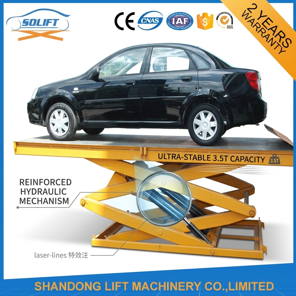 6 Ton Ultra Heavy Duty Hydraulic Scissor Car Lift for Brazil Argentina Chile South America Commercial Garage