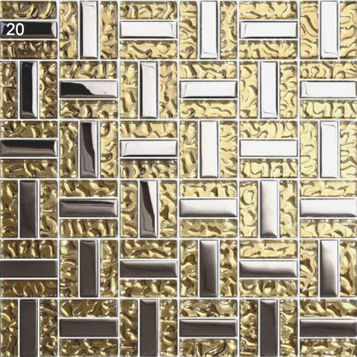 Wear-resistant Glass and Metal Swimming Pool Mosaics For Hotel