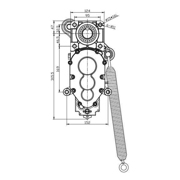 DC24V Heavy Duty Boom Barrier Gate Motor 120W 5M Operations