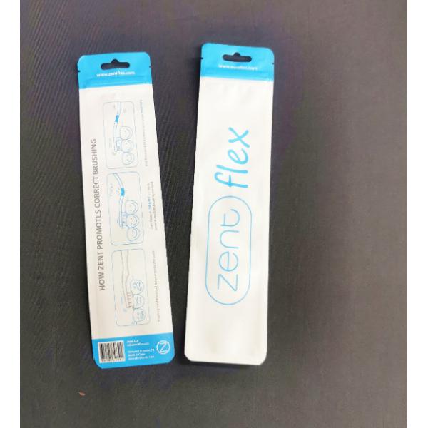 Custom printed Pearl Film plastic cosmetic brush packaging bag