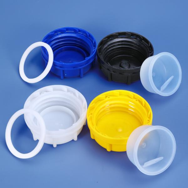 Cap en plastique de 53 mm, couvercle à vis bleu pour 10 litres, poudre à Jerry, avec capuchon anti-enfants