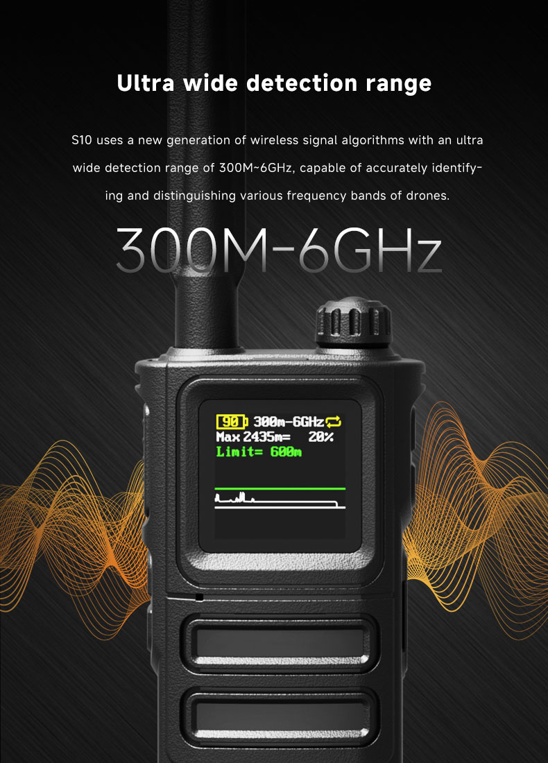 Skydroid S10 Handheld Detector GPS Drone Tracker 300M-6Ghz