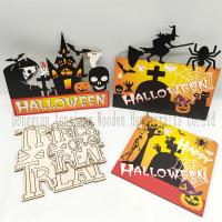 Halloween Wooden Decoration Hanging Sign Ghost Festival Scene Decoration Christmas Party Ornaments Pendant
