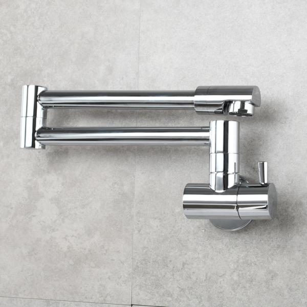 Kitchen Sink Faucet Blackened Chrome-plated Folding Taps and Faucet Shower for Bathroom