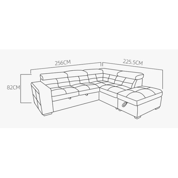 Europe style corner sofa bed High Quality Comfortable Sleeper sofa set Living room L shape sofas