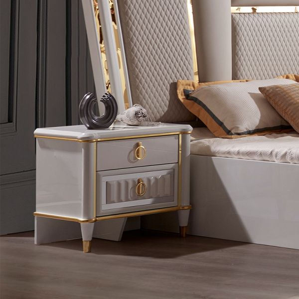 Modern Velvet Cover Headback Room Wooden King Size Sets Bed Furniture Queen Beds Full Cabinet Bedroom Set