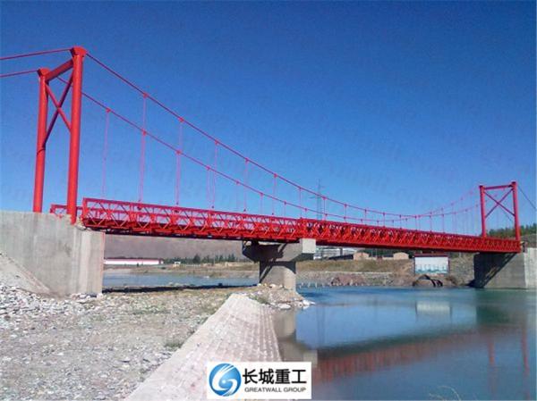 High Stablity Bailey Suspension Bridge Anti Skid Surface For Longest Spans Rive