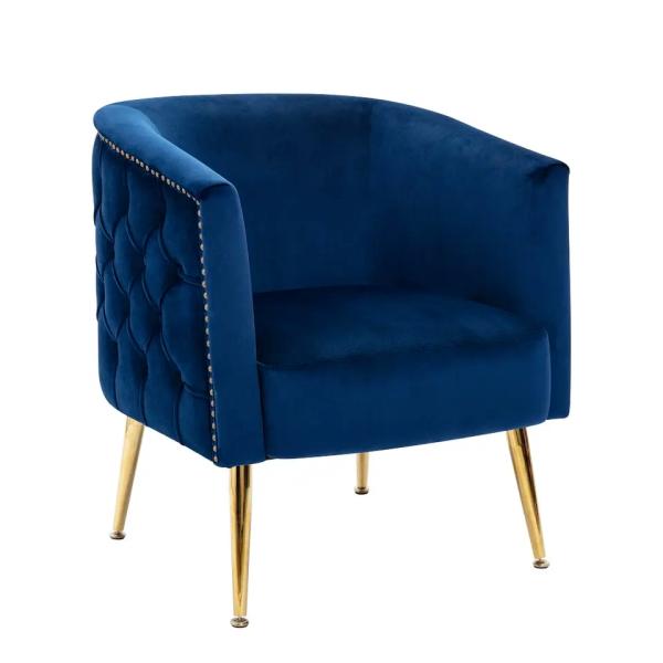 Anti Abrasion Velvet Dinning Chair , Multifunctional Office Single Seater Sofa