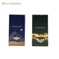 Logo personnalisé papier d'estampage bougie de parfum emballage porte-nids boîte cadeau avec fermeture diagonale