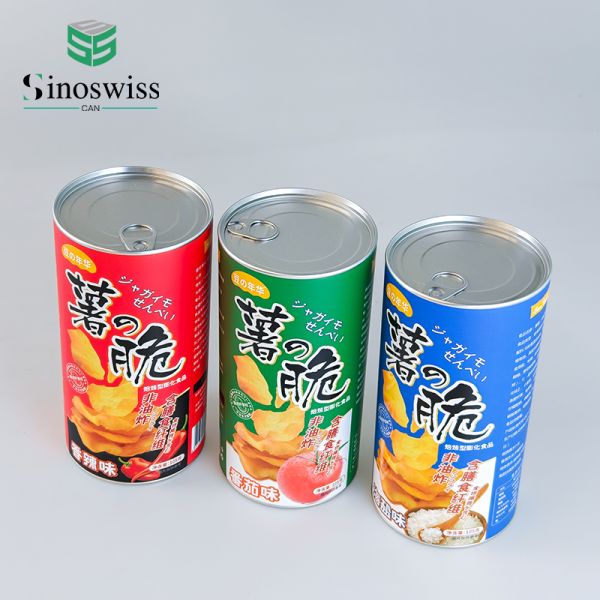 Custom Logo Kraft Paper Composite Cans Cardboard Cylinder Box For Food Packaging
