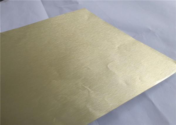 PE Coating Brushed Gold Aluminum Sheet Blanket Sublimation Long Service Life