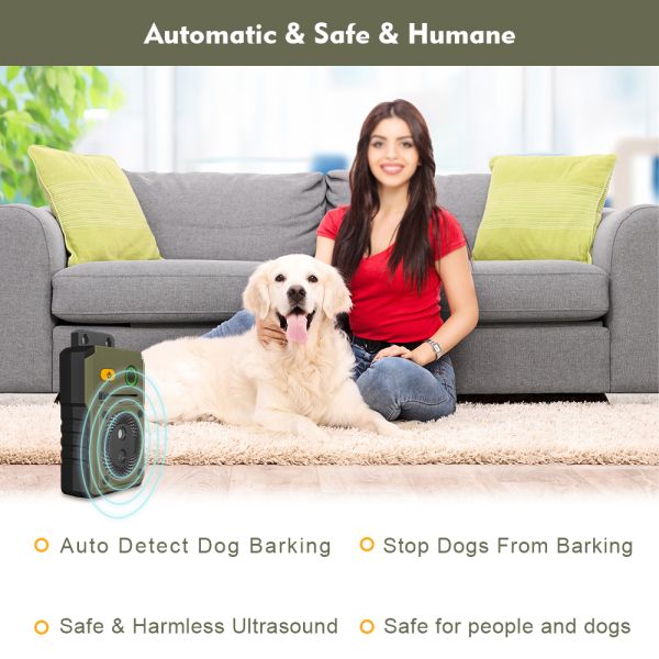 Portable Waterproof Ultrasonic Dog Trainer Plastic Bark Stopper for Dog Barking Control