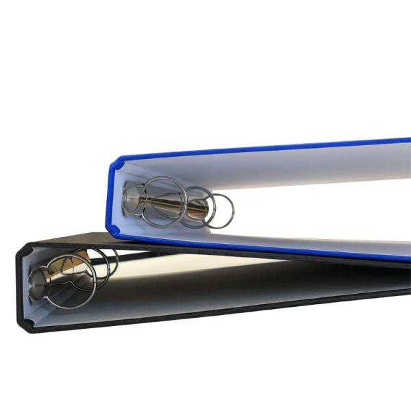 Arquivo de Classificação de Placas de Impressão Azul Negro Carpeta A4 Armazenamento de documentos com 3 furos