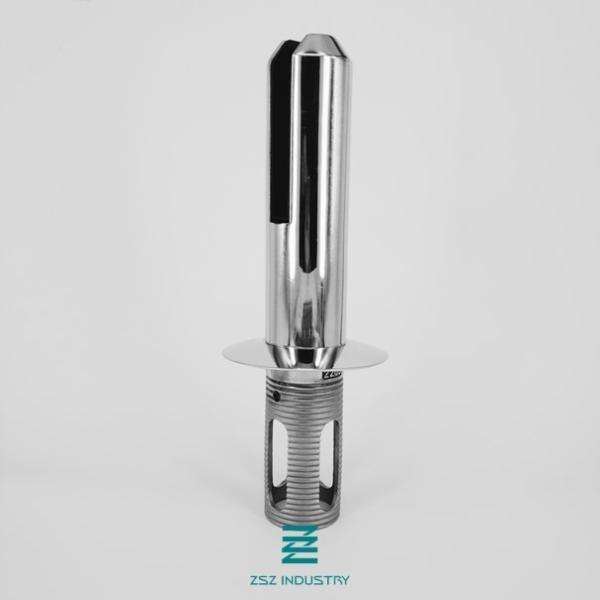 D48mm X H280mm Frameless Glass Spigots With Satin / Mirror Finishing