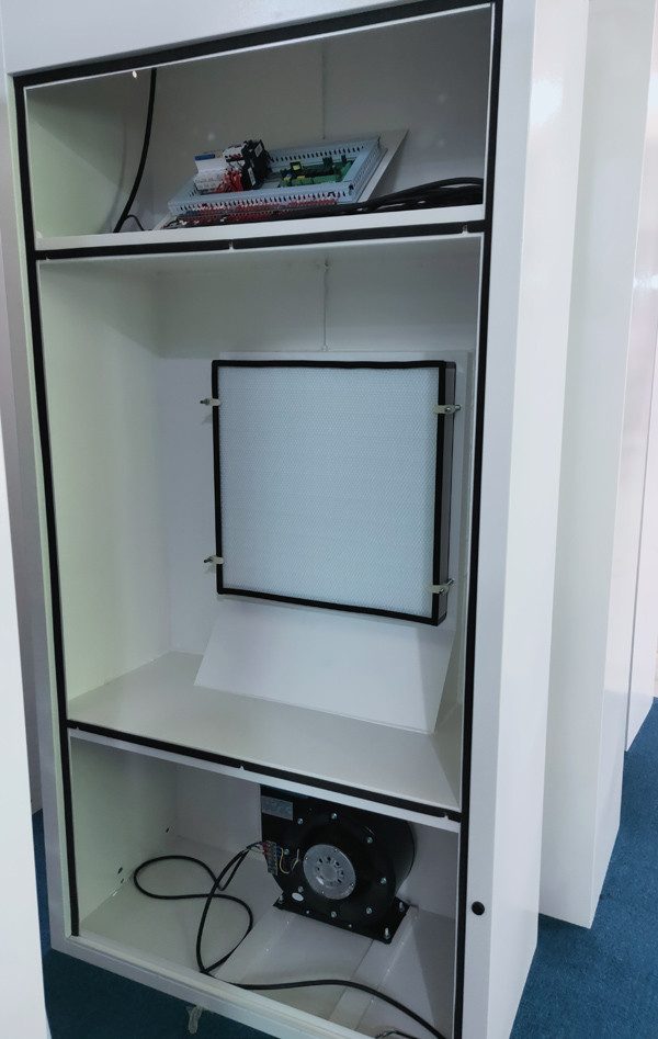 AS-2040D-2.2-AD Душ с воздухом в чистых помещениях с двустворчатыми раздвижными дверями