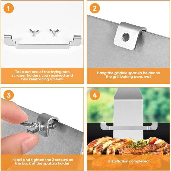 Spatula de acero de alto carbono para parrillas perfecta para parrillas al aire libre