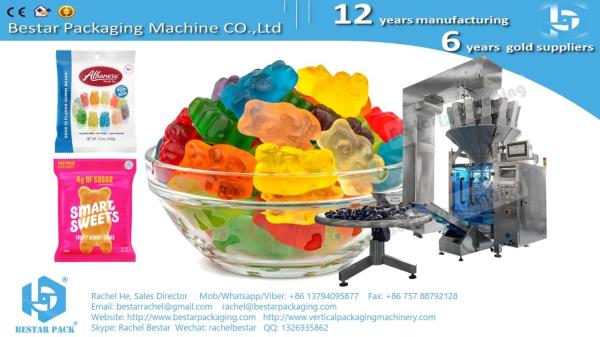 100g color candy pillow bag automatic weighing packing machine
