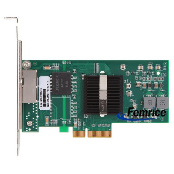 Femrice 10/100/1000Mbps Dual Port RJ45 Copper Cable Connector Ethernet Server Adapter Intel PCIex4 Server Network Cards