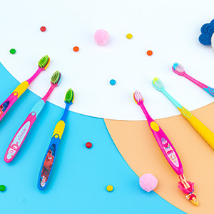 Дети 3-6 мягкой резиновой лет гигиены полости рта цвета ручки зубной щетки