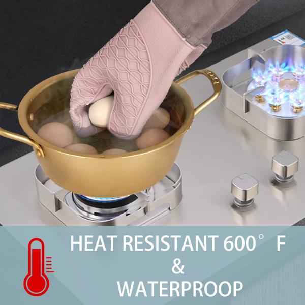 Silicone Heat Resistant Oven Mitts And Pot Holders Sets BBQ Baking Gloves Silicone Kitchen Household Utensil Tools