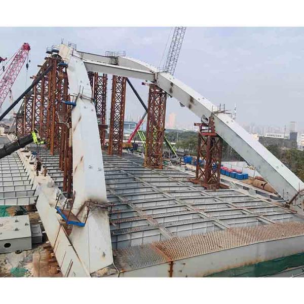 EU Standard Prefabricated Box Girder Structure Truss Kits Steel Structure Construction Arch Bridge Fabrication Bridges