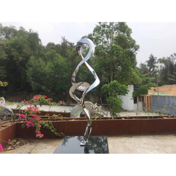 Современные отполированные статуи сада конспекта скульптуры нержавеющей стали небольшие