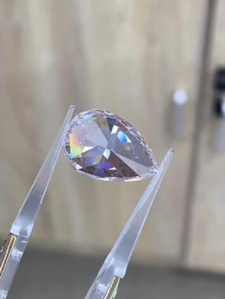 4CT Pear Cut Lab Cultivado Diamante Rosa Para Joias Decorações Colares Anéis Pendente