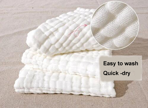 Medical washing gauze 6 layer 100% cotton baby handkerchief saliva tissue baby face towel