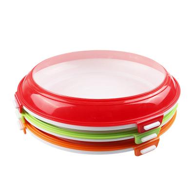 Recipiente de armazenamento fresco do alimento novo do Kitchenware da ideia em volta da bandeja inteligente