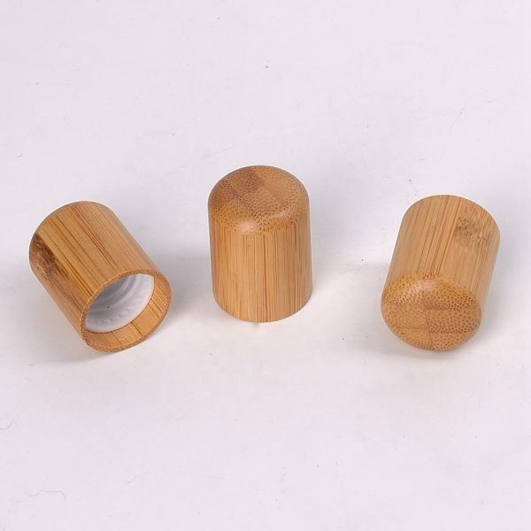 Essential Oil Bottle Empty Cosmetic Brown With 18mm Bamboo Wooden Screw Cap