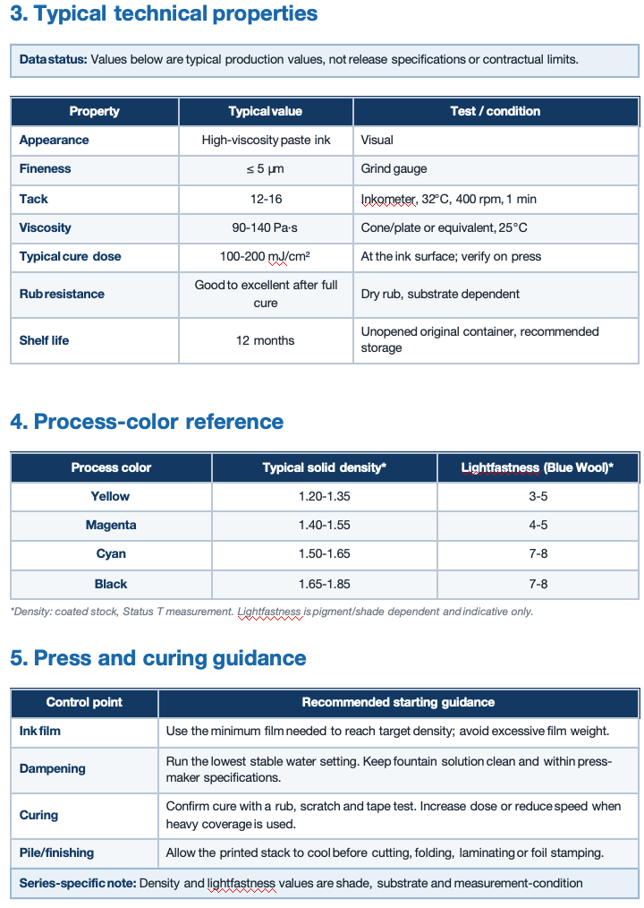 High Concentration UV Offset Printing Ink Fast Dry For Coated Paper Paperboard