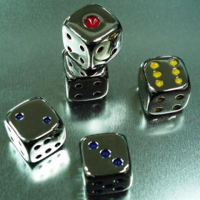 Dice of acrylic or urea along with ABS or Zinc-alloy dice