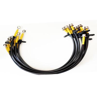 Conjunto de mangueira de freio de motocicleta PTFE trançado com fio de aço SS