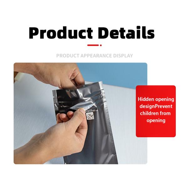 Sacos Mylar Resistentes a Crianças Proof de Olor Personalizado Resistente a Crianças Saco de Plastico Com Fecho de Zipper Proof