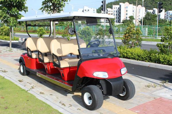 4 Wheel Custom Color 6 Passenger Golf Electric Cart Powered By Lead Acid Batteries