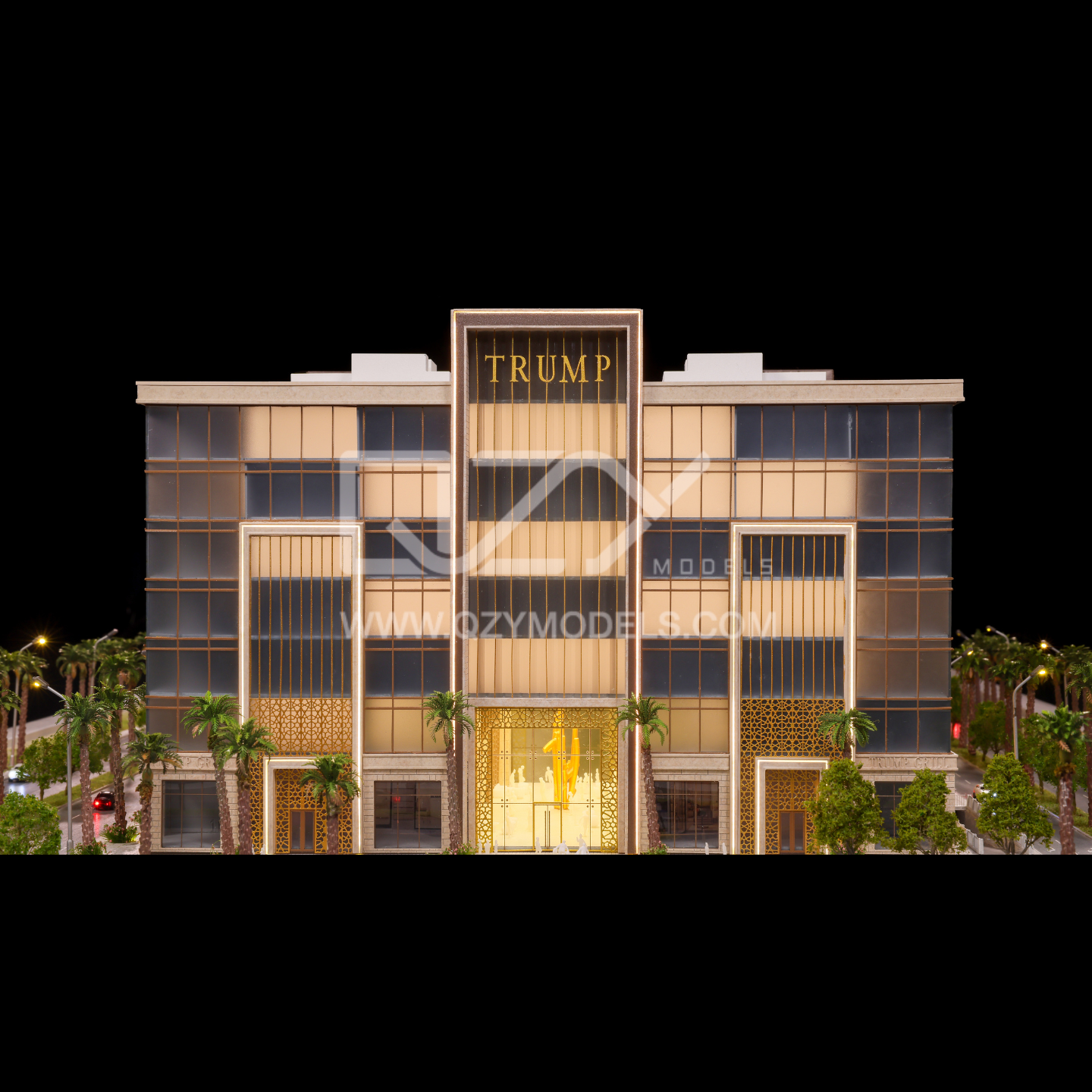 1:200 Scale Handmade Architectural Model of Trump Plaza
