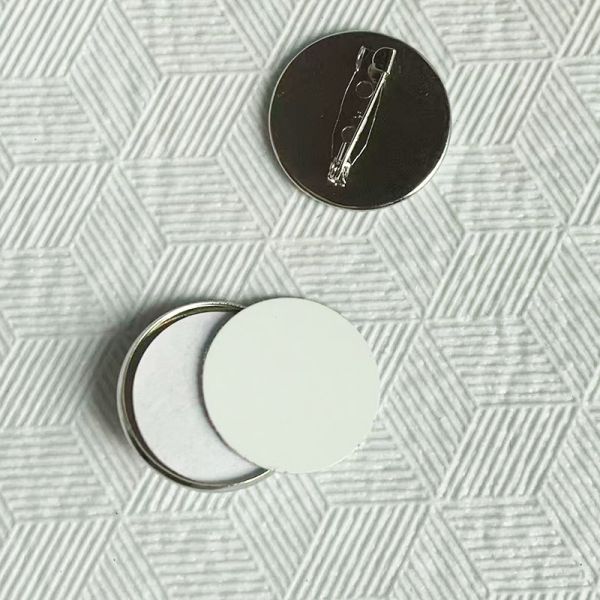 Blank Sublimation Badge With Pin For DIY Patterns Pin Badge Metal Name Tag Accessories