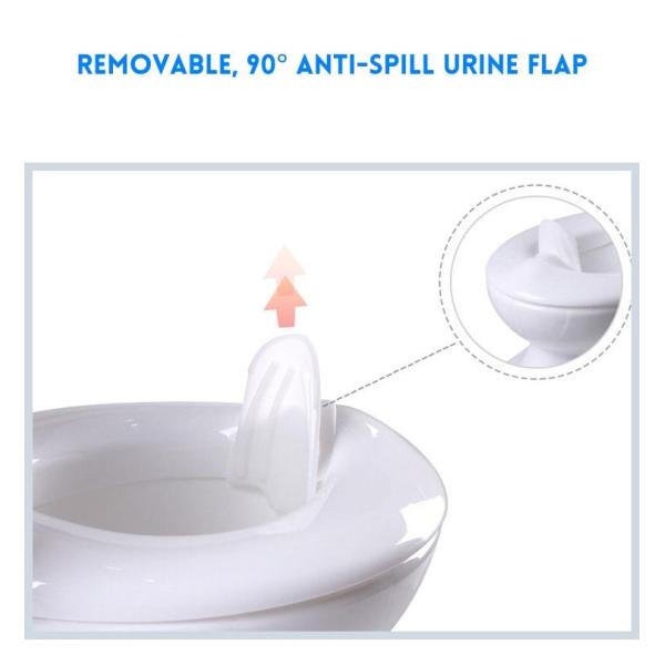 childrens potty toilet with Flushing Sound White Blue Pink Solid Design