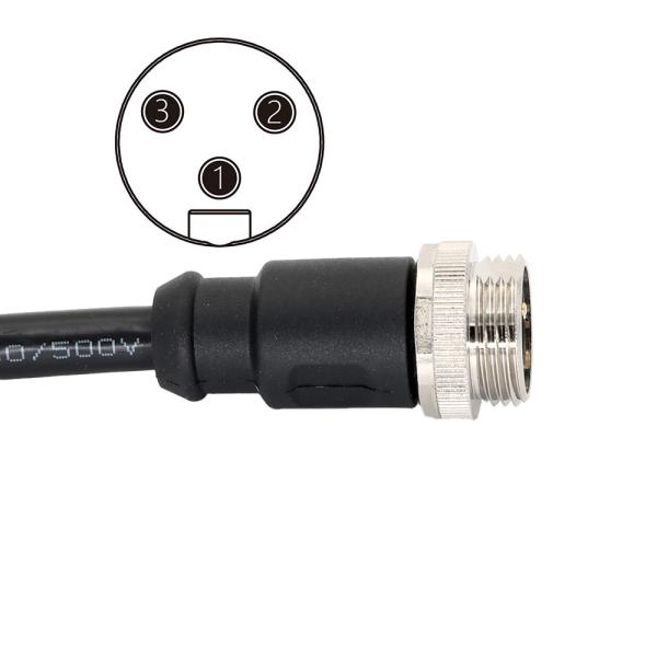 7/8"-16UN Automatização 3 Pins Conector Macho Cable pré-montado impermeável