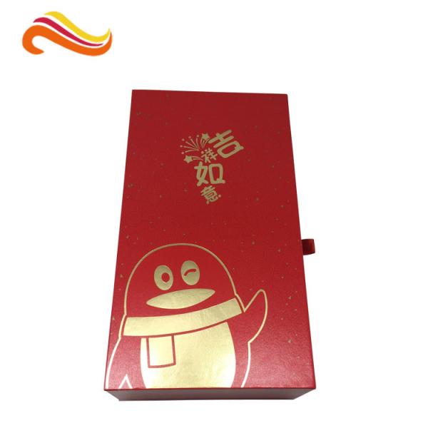 Customized Elegant Luxury Gift Boxes , Drawer Gift Packaging Boxes With Printed Paper