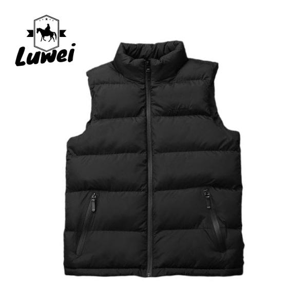 Luxe de qualité poids sans manches utilitaire de pêche sur mesure coton couvert manteau à demi-manche fermeture à glissière gilet homme gilet