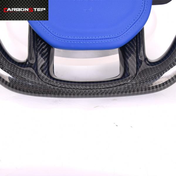 Blue Universial Fitment Land Rover Steering Wheel Carbon Fiber Standardized Size