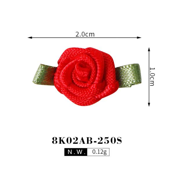Handmade Pink Satin Ribbon Flowers Bow for Wedding Decoration Garment Accessories