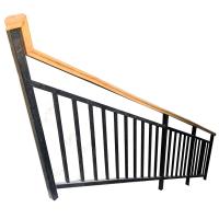 Escalier en fer finition satinée à main extérieure balustrade métallique pour terrasses