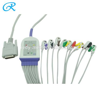 15 grampo de cabo do ECG da ligação de Pin Nihon Kohden TPU 10