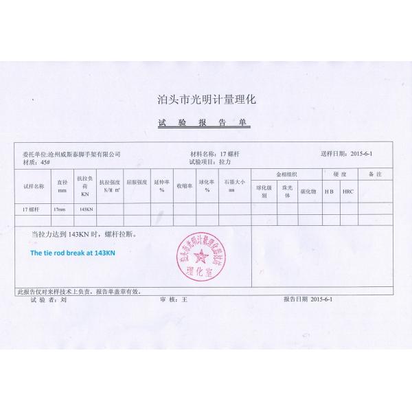 Self Finish Q235 17mm Wall Tie Rod For Formwork