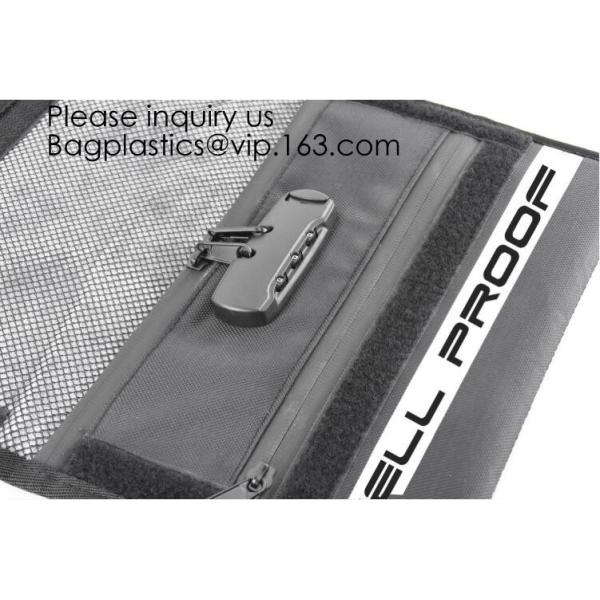 Discreet Smoke Smell Proof carbon lining Case with Combination Lock Premium Odor Smell Proof Bag, BAGEASE, BAGPLASTICS