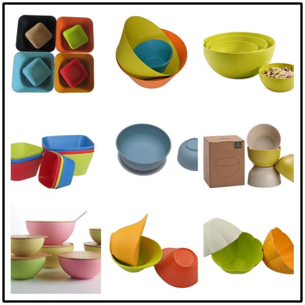 BIO-DEGRADABLE BAMBOO FIBER BOWL, UNIQUE, NATURAL TEXTURE, NONTOXIC AND HEALTHY